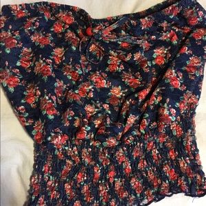 Flower tube top/crop top